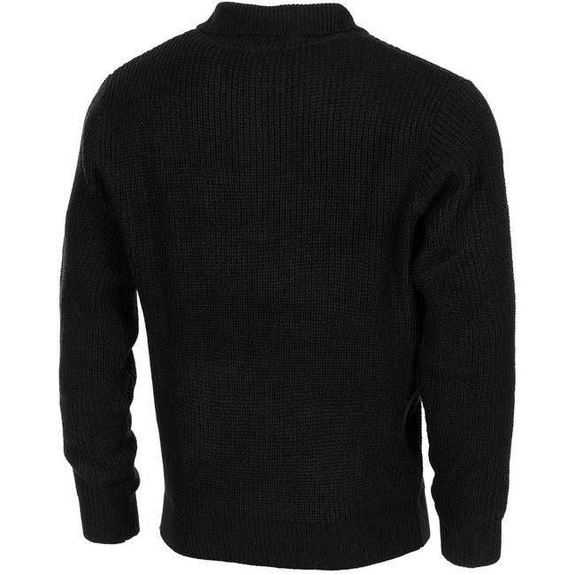 MFH PULLOVER TROYER WITH ZIP - BLACK