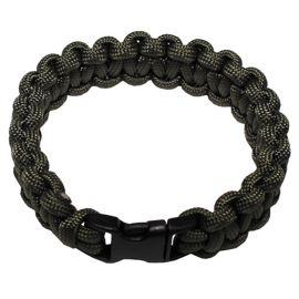 Paracord karkötő, csatos, olív, 1.9 cm