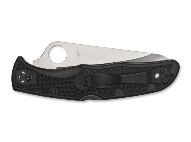 "PACIFIC SALT 2 SERRATED" ZSEBKÉS - FEKETE - SPYDERCO