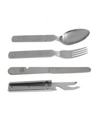 GENUINE GERMAN ARMY HEAVY STAINLESS STEEL 4 PCS CHOW KIT