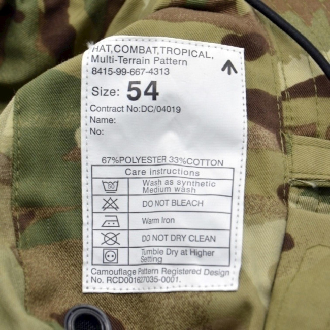 Boonie Sapka Leszerelhető Nyakvédővel - Brit Katonai Surplus - MTP Kamuflázzsal - Használt