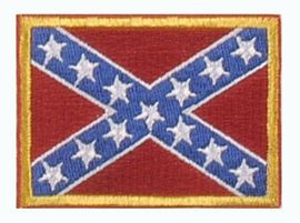 TAPASZ CONFEDERATE BATTLE FLAG 50 x 70 MM