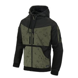 CIPZÁRAS KAPUCNIS PULÓVER - "ROGUE" - Helikon Tex® - FEKETE/DESERT NIGHT CAMO