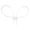 Plastic Handcuff, white, material, 700x12mm, 10pcs/pack