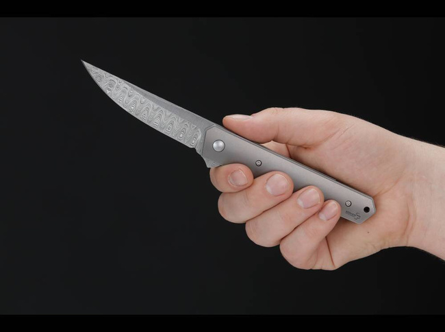 DAMASCUS KNIFE KWAIKEN FLIPPER - BOKER PLUS