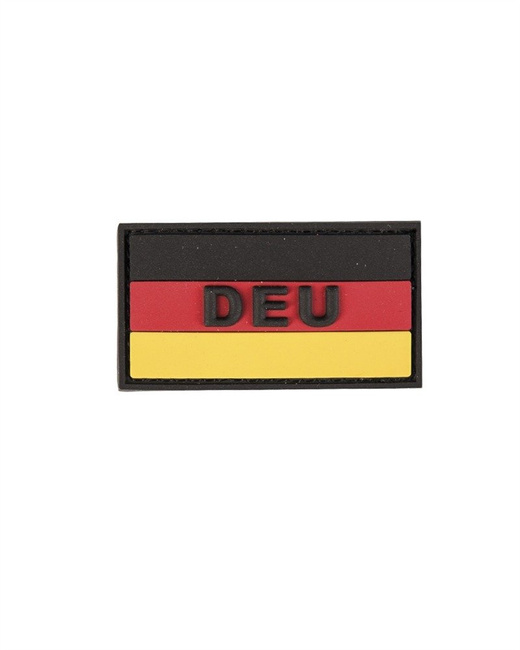 PVC 3D PATCH WITH HOOK & LOOP CLOSURE - FLAG OF GERMANY DEU - COLORED - Mil-Tec - SMALL