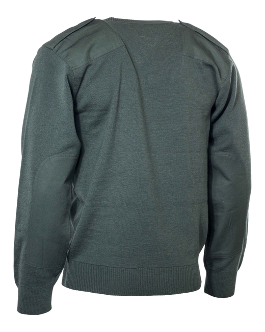 Vintage V-nyakú pulóver - Holland hadsereg feleslege - Zöld - Újszerű állapotú 