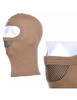 Balaclava, pamut balaclava, egylyukú hálós betéttel, homok - 101 INC
