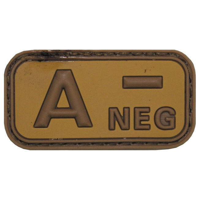 3D VELCRO PATCH - 5 x 2.5 CM - MFH® - BARNA/KHAKI - VÉRCSOPORT "A NEG"