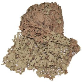 Égett álcaháló, vágott, khaki színű - Katonai felesleg a brit hadseregtől - Méret 3 x 5 m - Használt