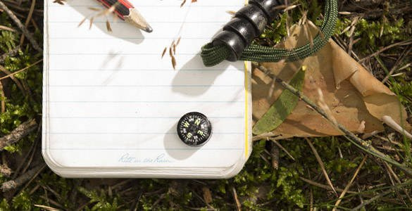 Iránytű gomb - kicsi - fekete - Helikon