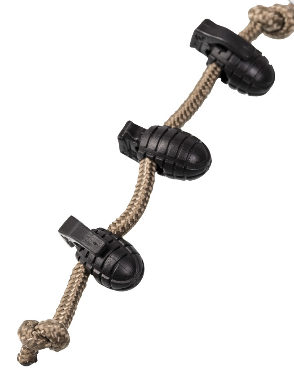 FÉM RUGÓS ZSINÓRDUGÓ - "PINEAPPLE" - 10 DARABOS KÉSZLET - Mil-Tec® - FEKETE