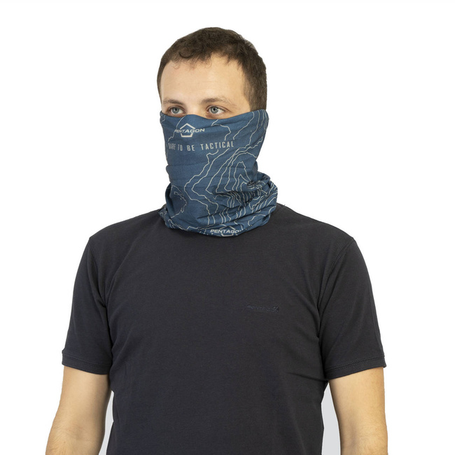 NECK GAITER - SKIRON TOPOGRAPHIC MAP - Pentagon - RAF BLUE