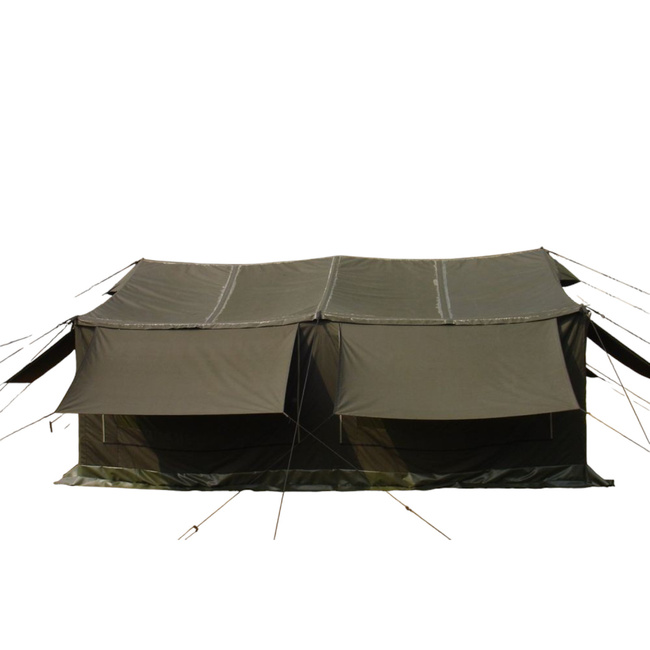 MILITARY TENT WITH METAL POLES - BRAZILIAN ARMY MILITARY SURPLUS - OLIVE GREEN - USED