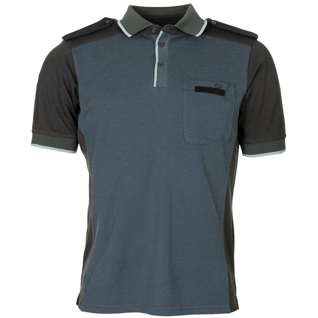 POLO SHIRT - BLUE/GREY - MILITARY SURPLUS BRITISH ARMY - USED