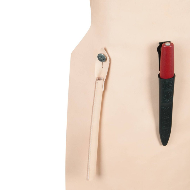 NATURAL LEATHER APRON - MORAKNIV® - WITH FREE GIFT - STEAK KNIFE CLASSIC