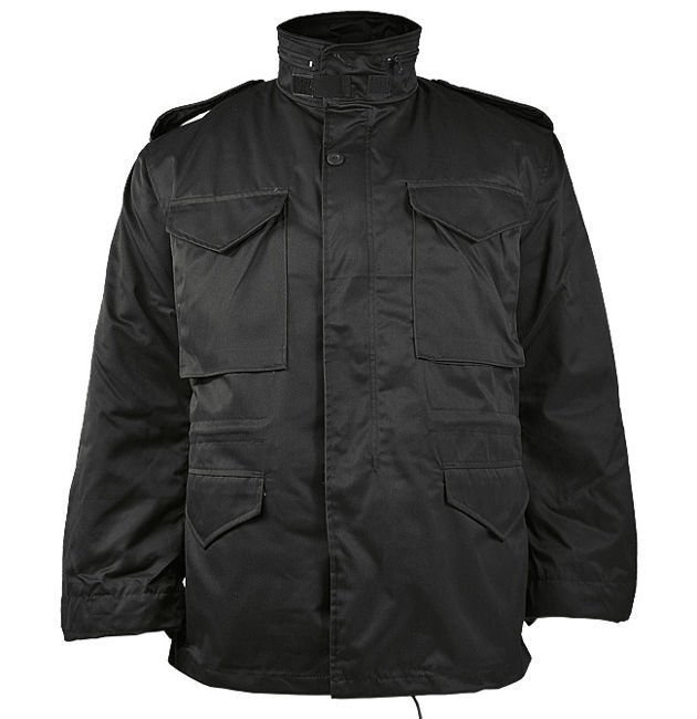 FIELD JACKET WITH LINER M65 - US STYLE - Mil-Tec - BLACK