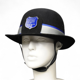 Női PCSO sisak - Community Support Officer - Metropolitan Police - Brit hadsereg katonai feleslege - Fekete - Használt