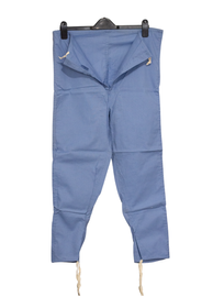 COTTON PAJAMA PANTS - GENUINE MILITARY SURPLUS ROMANIAN ARMY - BLUE - USED