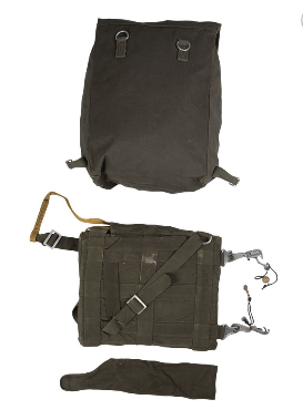 Német ejtőernyős hám w.combat táska használt deco