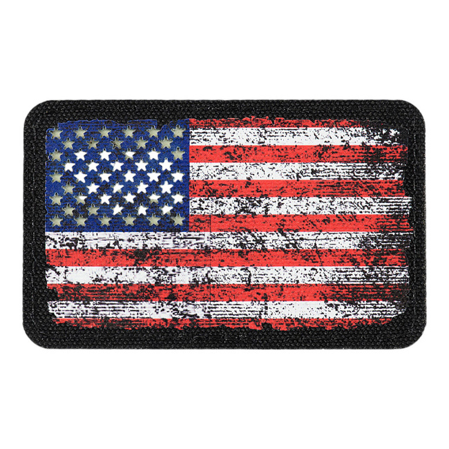 JELVÉNY US FLAG VINTAGE (80 x 50 MM) - FEKETE/GID - M-TAC