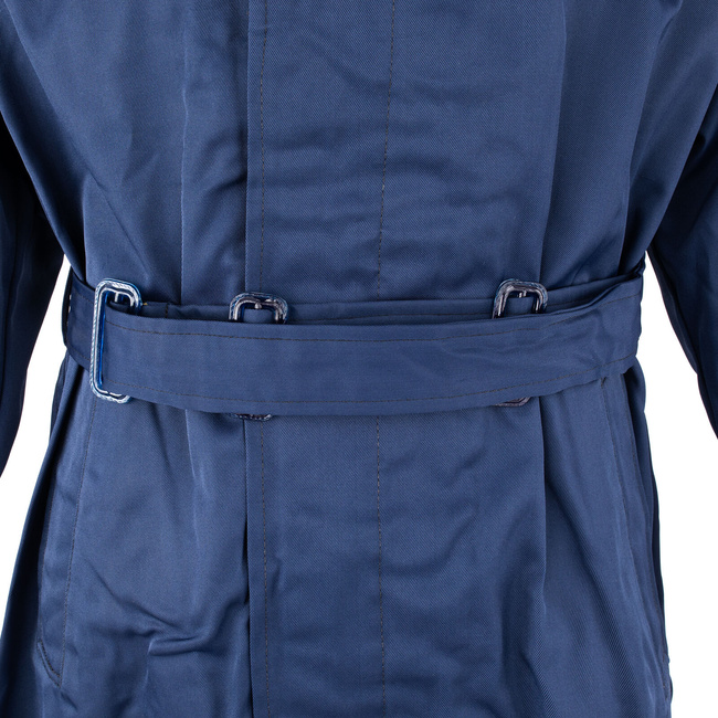 VÍZÁLLÓ TRENCH KABÁT - ROMÁN HADSEREG KATONAI FELESLEG - MINT ÚJ - SÖTÉTKÉK