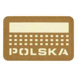 POLSKA JELVÉNY (zászlóval) - 50 x 80 mm - LASER CUT - COYOTE/GID - M-TAC