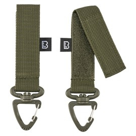 ÖVCSIPESZ FÉMHUROKKAL - MOLLE - 2 DB - OLIVE - BRANDIT