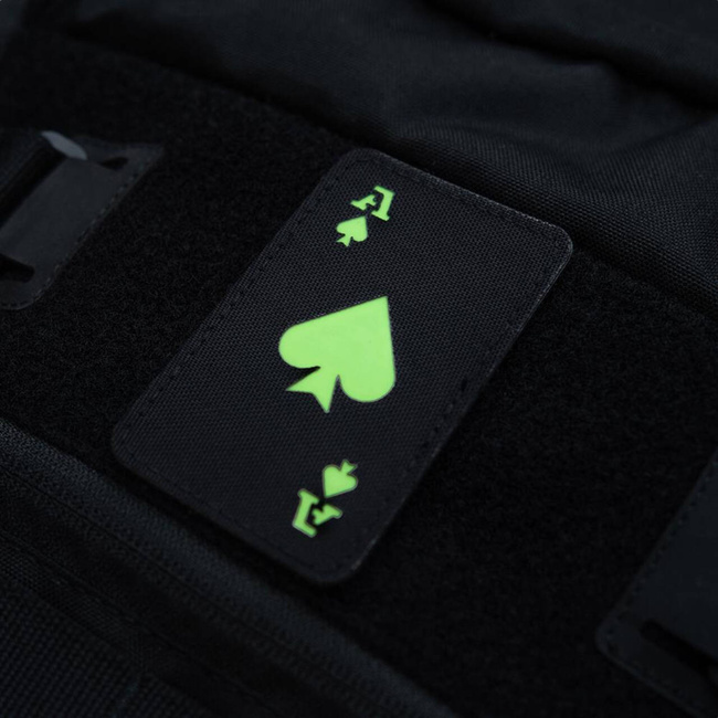 PIKK ÁSZ KÁRTYA JELVÉNY - LASER CUT - CORDURA - COYOTE/FLUORESCENT - M-TAC