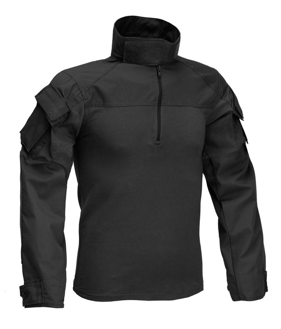 COTTON COMBAT SHIRT - BLACK