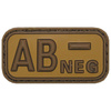 3D VELCRO PATCH - 5 x 2.5 CM - MFH® - BARNA/KHAKI - VÉRCSOPORT "AB NEG"
