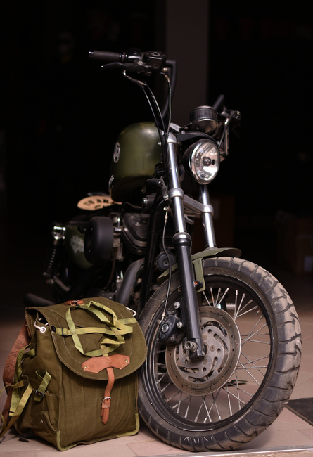 Katonai hátizsák- Hidegháborús román hadsereg (vászon) - vintage ritka - Zöld OD - Mint új