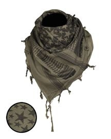 Shemagh scarf - od/black stars