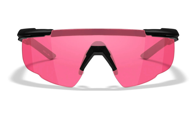 BALLISTIC SUNGLASSES - SABER ADVANCED - WILEY X - GREY/ LIGHT RUST/ VERMILLION - BLACK FRAME