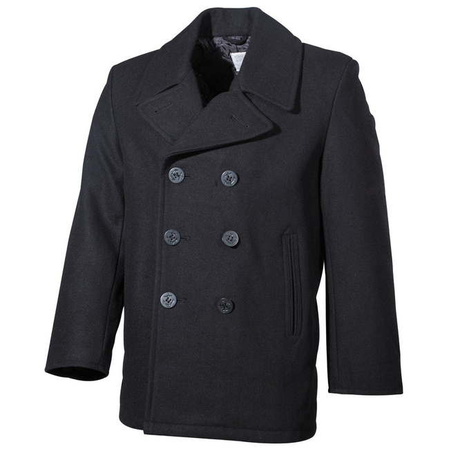 CLASSIC US MARINE PEA COAT - MFH - BLACK