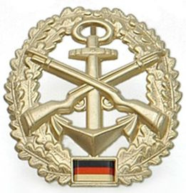 JELVÉNY GENUINE GERMAN ARMY METAL BERET BADGE ´MARINE-SICHERUNG´