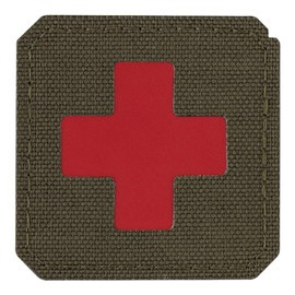 JELVÉNY MEDIC KERESZT LASER CUT - RANGER GREEN/PIROS - M-TAC