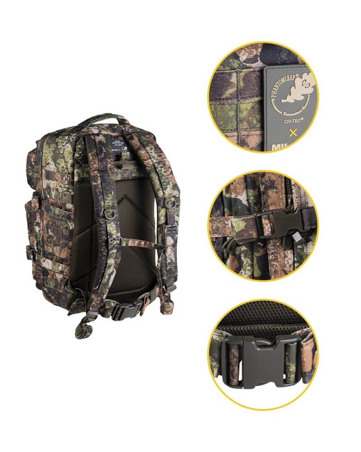 AMERICAN LARGE ASSAULT MOLLE BACKPACK 36L, PHANTOMLEAF WASP I Z3A  - MIL-TEC