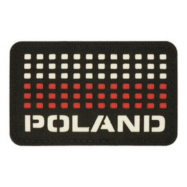 JELVENY LASER CUT LENGYELORSZÁGON (LÁBOGÓVAL) 8x5 CM - FEKETE/FEKETE/PIRÓS - M-TAC