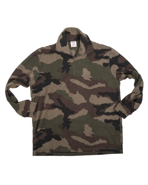 FLEECE BLÚZ CIPZÁRRAL - CAMOUFLAGE CCE - FRANCIA KATONAI TÖBBLET - ÚJSZERŰ