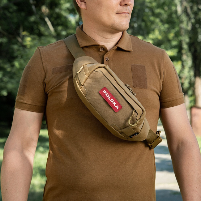 JELVÉNY POLSKA 25 x 80 MM LASER CUT - PIROS/FEHÉR - M-TAC