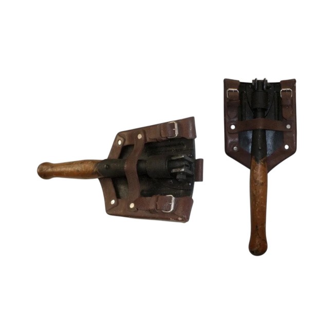 Gyalogsági lapát, összecsukható - Román hadsereg feleslege - Újszerű állapotú, tokban