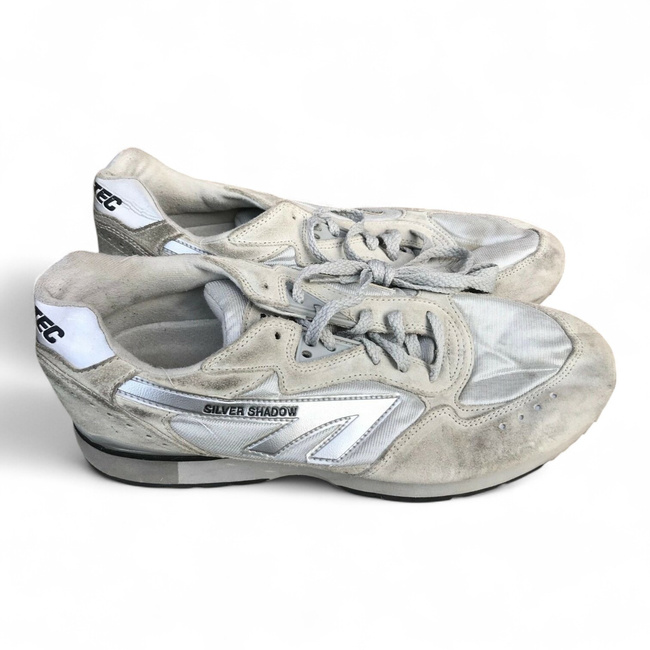 SPORTS SHOES - HI TEC - SILVER SHADOW - BRITISH ARMY MILITARY SURPLUS - WHITE - USED