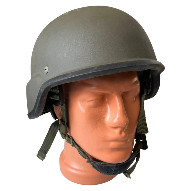 Ballisztikai védősisak - Kevlár - Román Fegyveres Erők katonai feleslegéből - Olívzöld - Újszerű állapotban