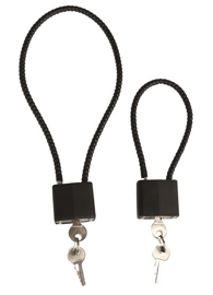 LOCK WITH STEEL CABLE - Mil-Tec - 380 MM - BLACK