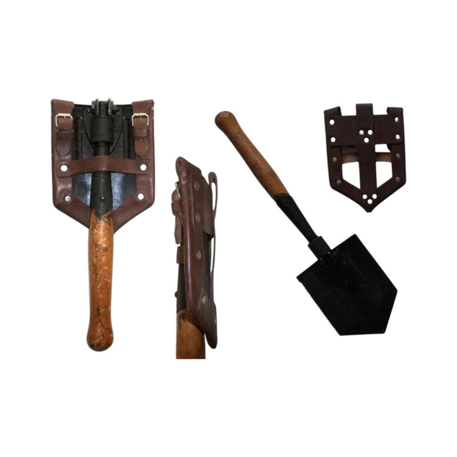 Gyalogsági lapát, összecsukható - Román hadsereg feleslege - Újszerű állapotú, tokban