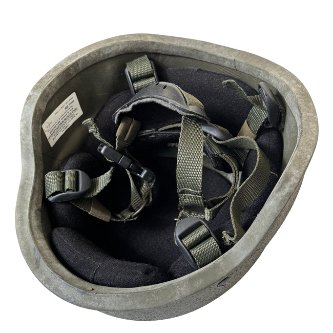 Ballisztikai védősisak - Kevlár - Román Fegyveres Erők katonai feleslegéből - Olívzöld - Újszerű állapotban