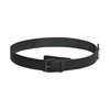 Field leather belt - With metal buckle - Black - 4 cm