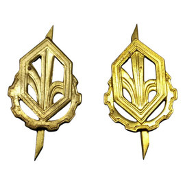 2 DB KATONAI RANGJELZÉS - KÉMIA - KATONAI FELESLEG ROMÁN HADSEREG - ARANY - JÓ ÁLLAPOTBAN