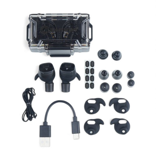 Electronic Hearing Protection Earbuds - M20T - Bluetooth - Black - Earmor